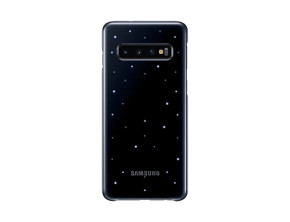 Луксозен интерактивен гръб оригинален LED COVER EF-KG973CBEG за Samsung Galaxy S10 G973 черен 
